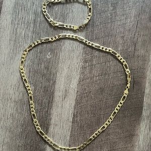 18k gold bracelet and chain
